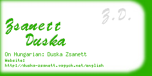 zsanett duska business card